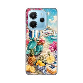 Slika Torbica Silikonska Print Skin za Xiaomi Redmi Note 14 4G (SRB) Summer in Greece