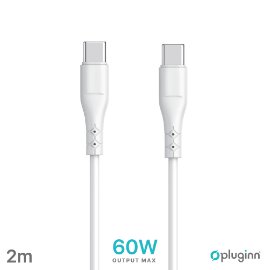 Data kabl Pluginn PI-PD 60W Type C na Type C beli 2m