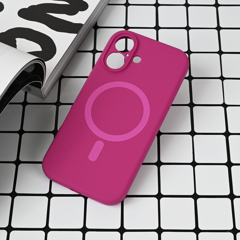 Torbica Magsafe Pure color za iPhone 16 6.1 tamno pink