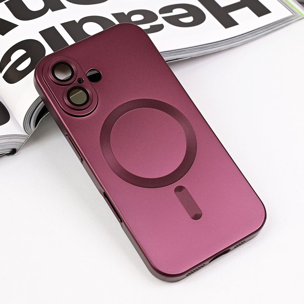 Torbica Magsafe Chrome za iPhone 16 6.1 bordo