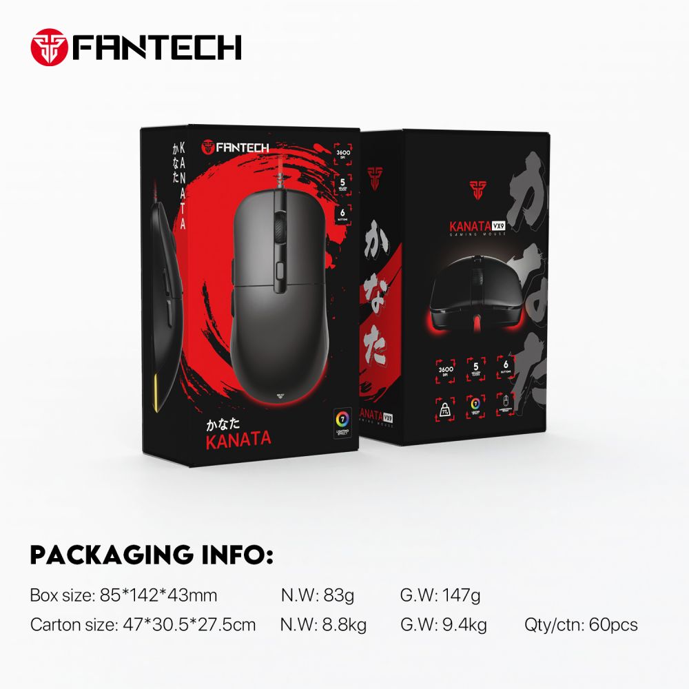 Mis Gaming Fantech Vx9 Kanata Crni 213758 - slika 3