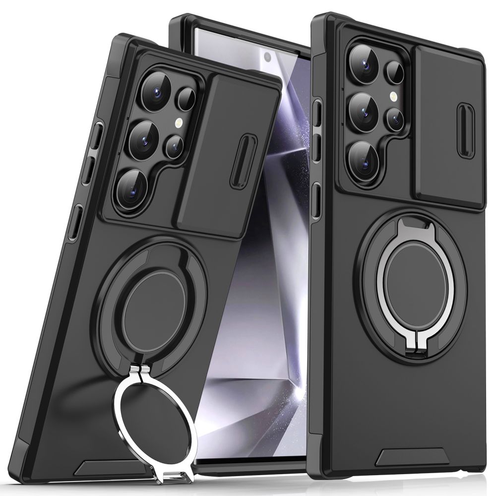 Torbica CamShield Ring stand za Samsung S928B Galaxy S24 Ultra crna