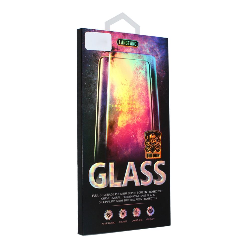 Zastitno staklo Tempered Glass full glue 0.15mm za Samsung S908B Galaxy S22 Ultra 5G zakrivljeni crni (fingerprint unlock)