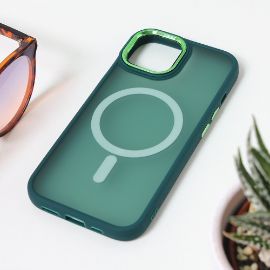 Slika Torbica Magsafe colorful za iPhone 15 6.1 tamno zelena
