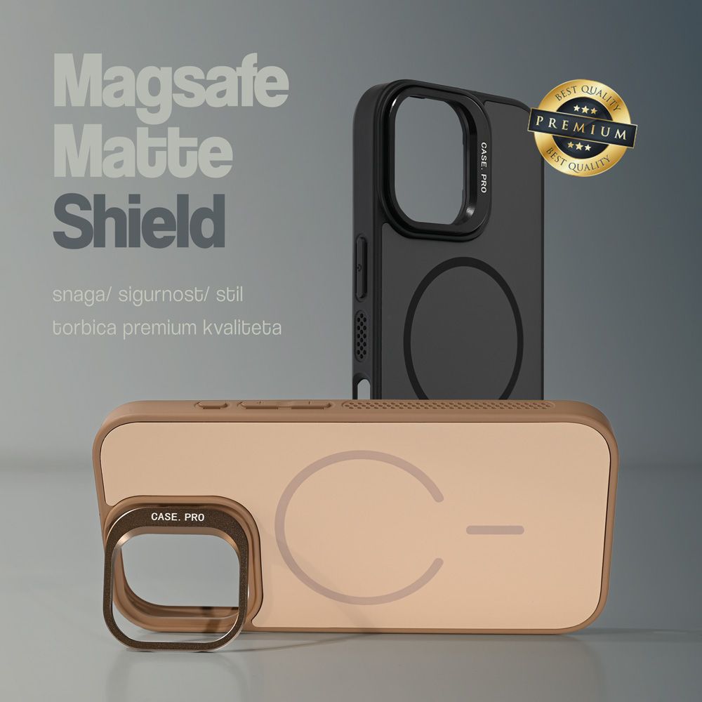 Torbica Magsafe Matte Shield za iPhone 17 6.3 braon