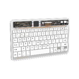 Tastatura Coteci Crystal 84008 Wireless transparent bela