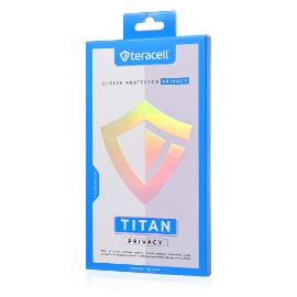 Zastitno staklo Tempered Glass Privacy Teracell Titan 2.5D za iPhone 15 Pro 6.1 crni