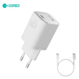 Kucni punjac Coteci iH-141 45W GaN sa PD na Type C kablom beli