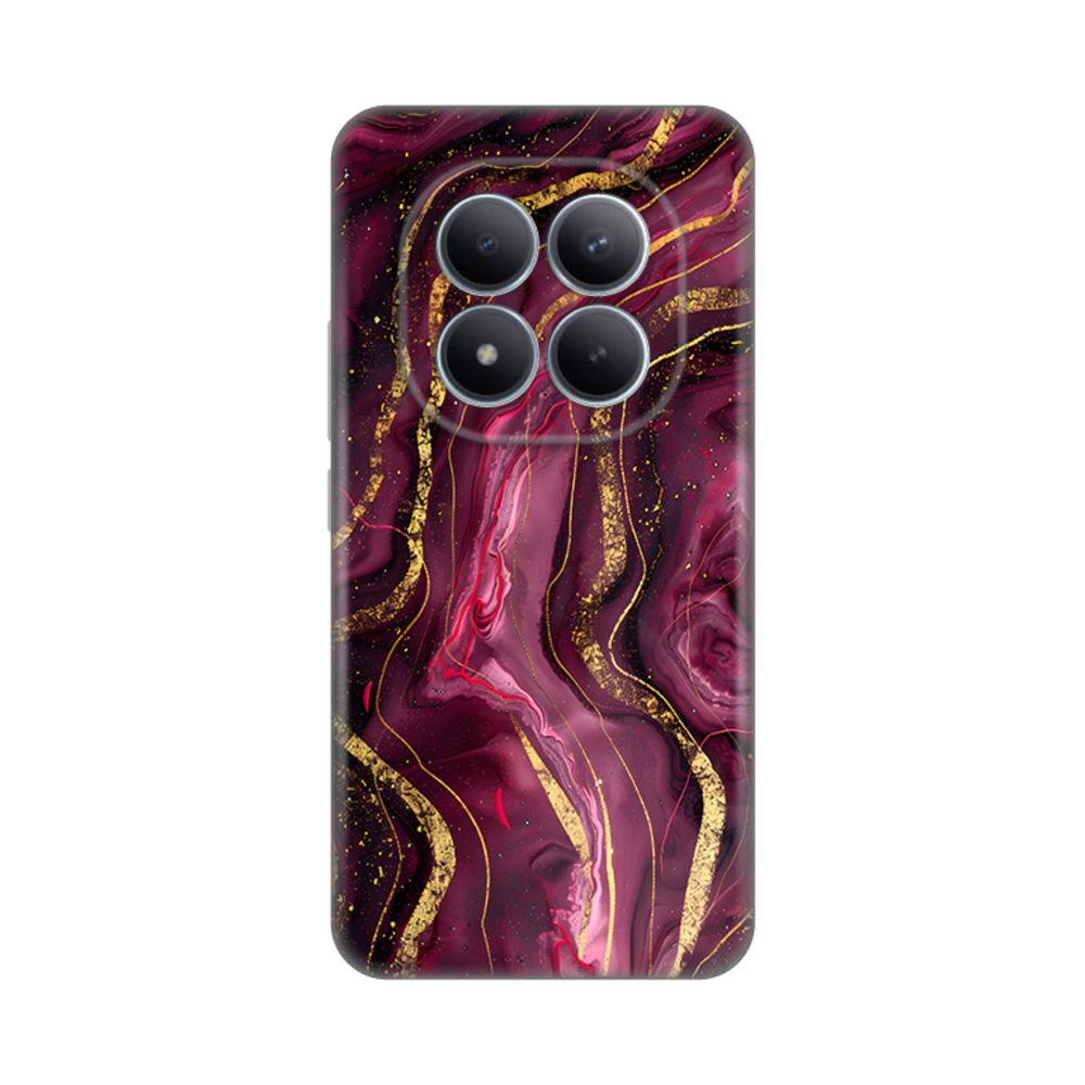 Torbica Silikonska Print za Xiaomi Redmi Note 15 Pro Plus 5G Burgundy