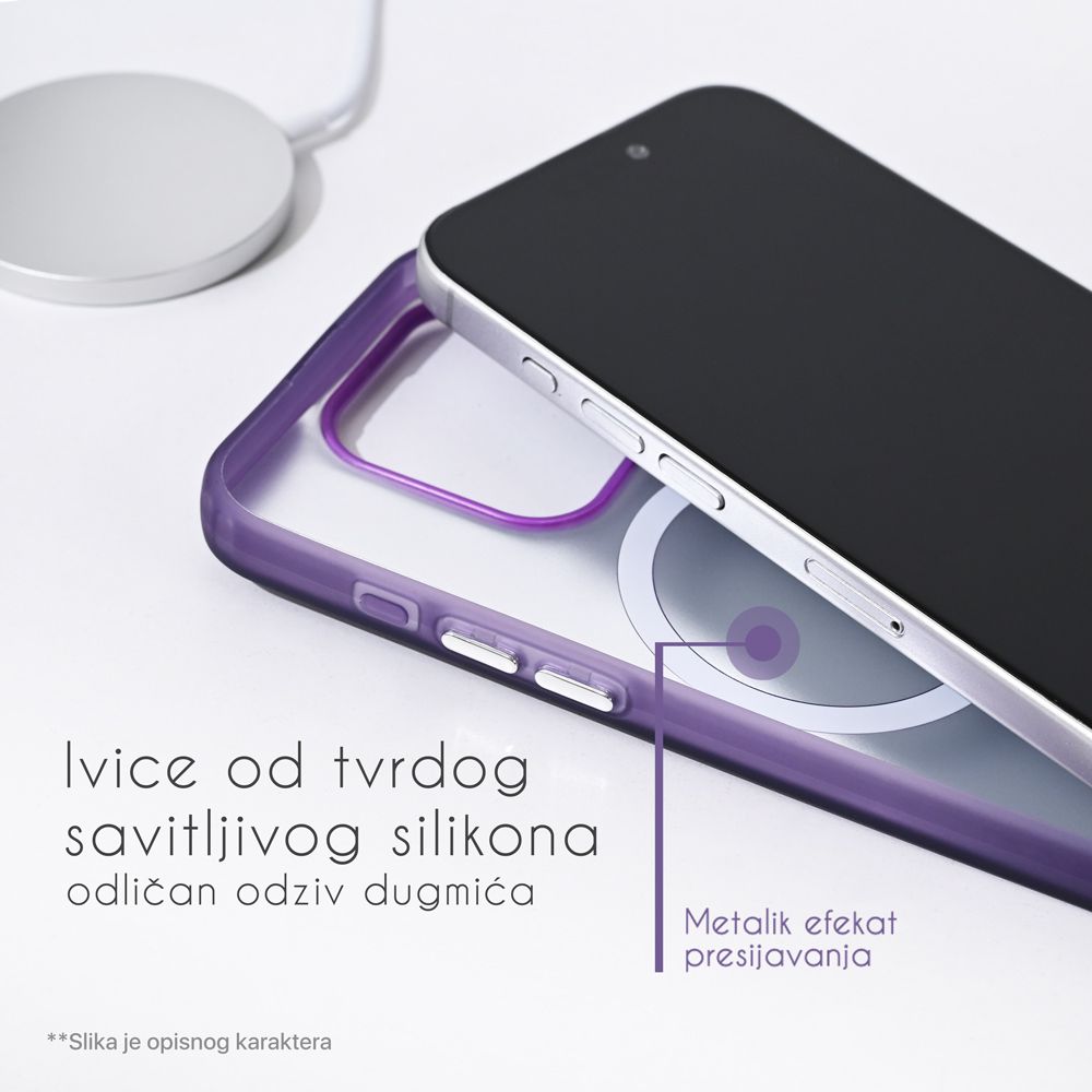 Torbica Samsung A56 5g Plava Magsafe Clear - slika 2
