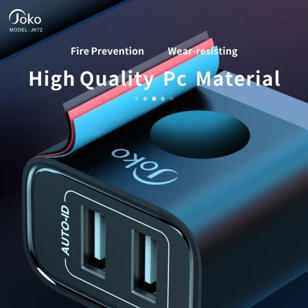 Kucni Punjac Konfulon Jk72, 2xusb, 2.4a,12w, Sa Iphone Light - slika 3