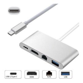 Adapter Type C na RJ45 (LAN) HDMI USB 3.0 4u1 JWD-TC08