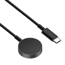 Punjac za Samsung Galaxy watch 7, 6, 5, 4, 3, Active 1, 2 Classic, FE, Ultra, Type C crni