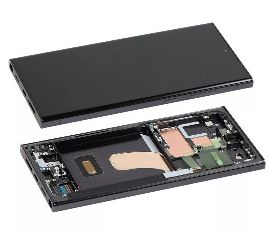 LCD za Samsung S918B/Galaxy S23 Ultra + touch screen + frame Black OLED