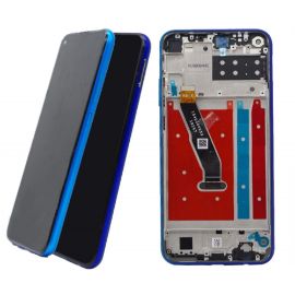 LCD za Huawei P40 Lite E+touch screen crni+frame plavi