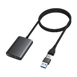 Slika Adapter Type C - USB 3.0 JWD na 2x HDMI 60Hz crni
