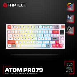 Slika Tastatura Mehanicka Gaming Fantech MK917 RGB Atom PRO79 Wireless bela (Blue switch)