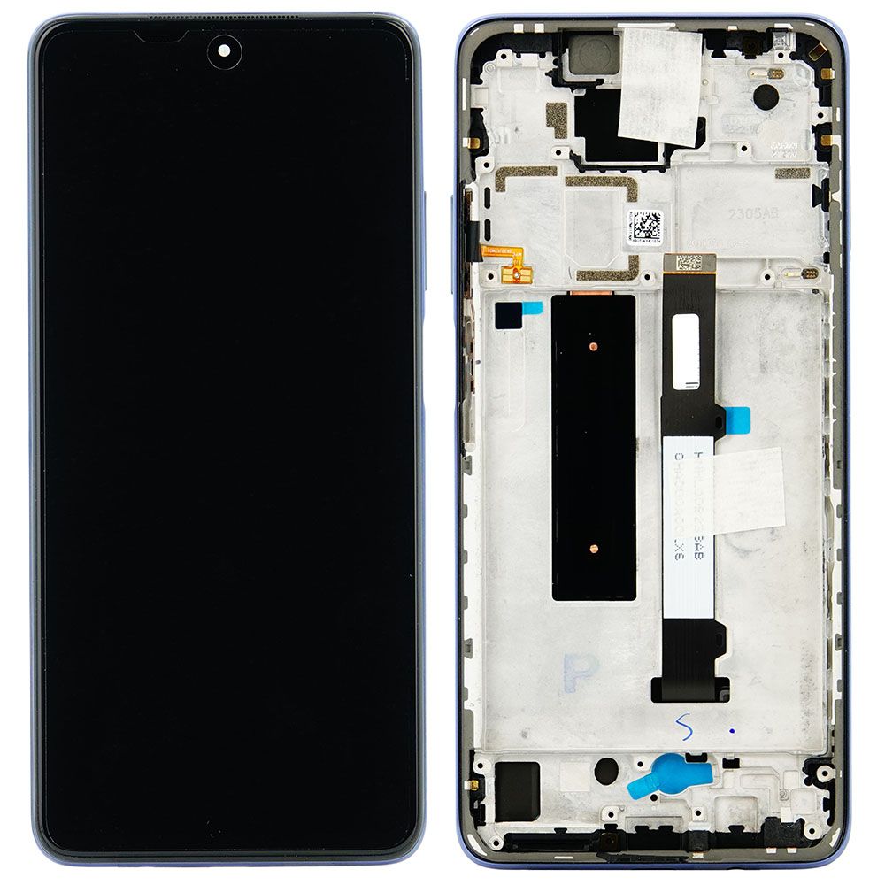 LCD za Xiaomi Mi 10T Lite 5G + touch screen + frame Blue Service Pack ORG/5600040J1700