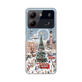 Torbica Silikonska Print Skin za ZTE Blade A54 Christmas Town