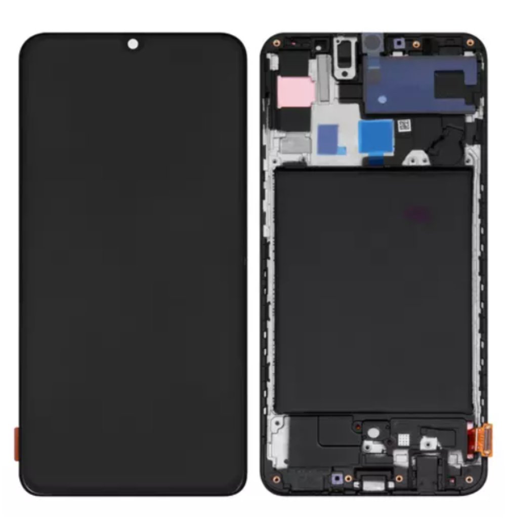 LCD za Samsung A705/A70 + Touch Screen WITH FRAME crni A+ INCELL