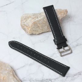 Slika Narukvica kozna klasik za smart watch Samsung 4, 5 20mm siva kopca crna