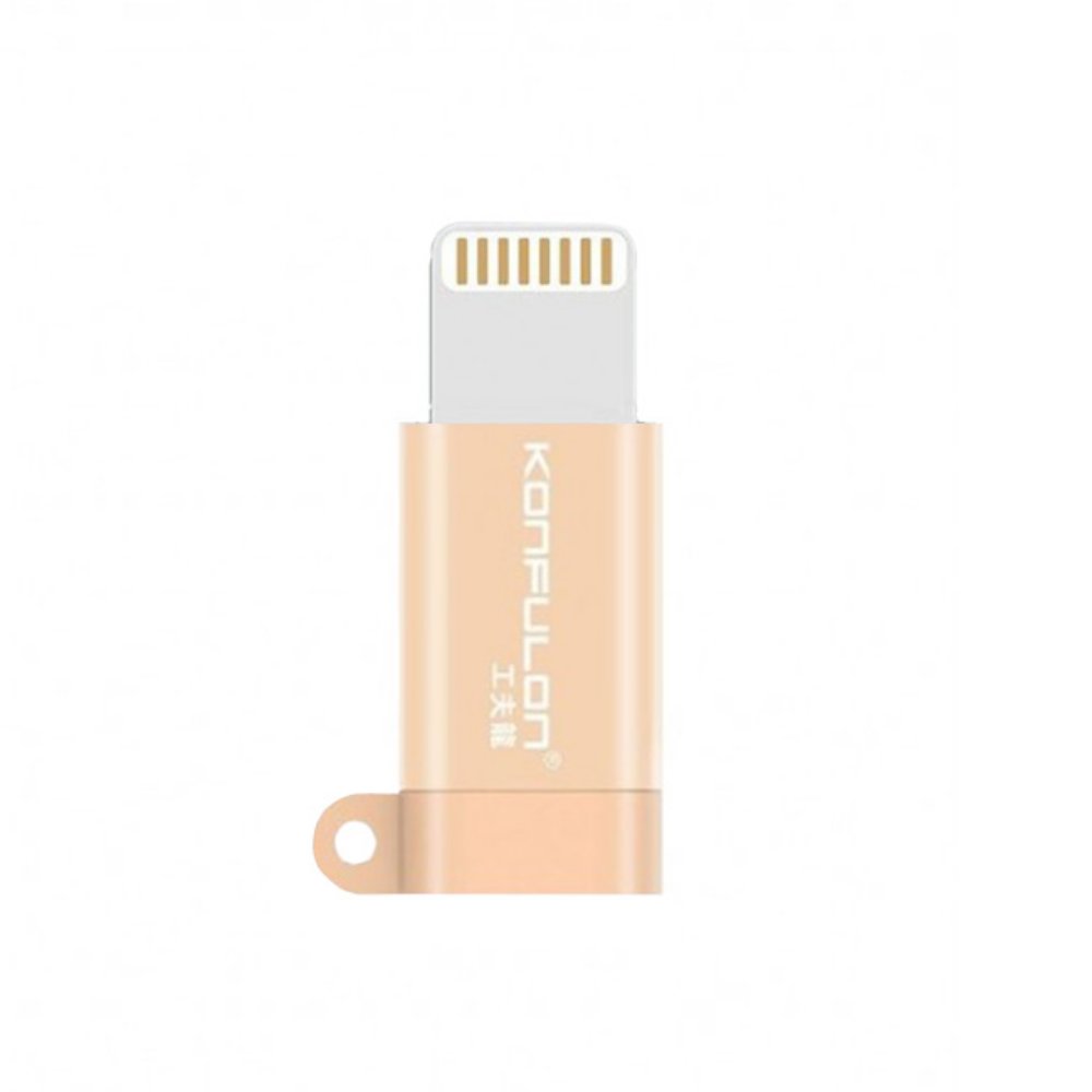 Adapter KONFULON Micro USB na iPhone lightning zlatni