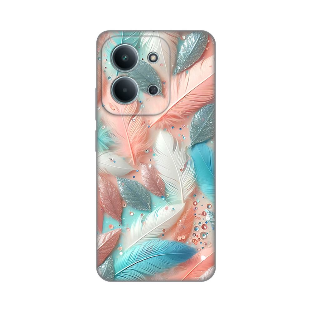 Torbica Silikonska Print za Xiaomi Redmi 15C 4G Pastel Feathers