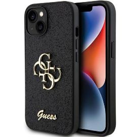 Slika Torbica Guess Hc Fixed Glitter 4G Big Metal Logo za iPhone 15 6.1 crna (GUHCP15SHG4SGK)