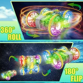 Slika RC amfibijsko vozilo na daljinsko upravljanje JWD C086 2.4Gh 6 kanala RGB zeleno