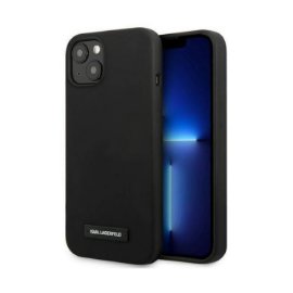 Slika Torbica Karl Lagerfeld Hc Silicone Plaque za iPhone 13 6.1 crna (KLHCP13MSLMP1K)