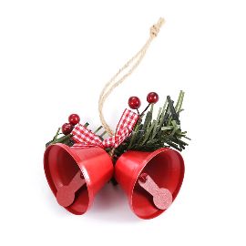 Novogodisnji ukras za jelku zvoncici EL crveni