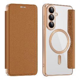 Slika Torbica Magsafe Lux Bi Fold za Samsung S946B Galaxy S26 Plus braon