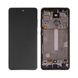 Slika LCD za Samsung A525/Galaxy A52 2021 + touch screen + frame Black Service Pack ORG/GH82-25524A