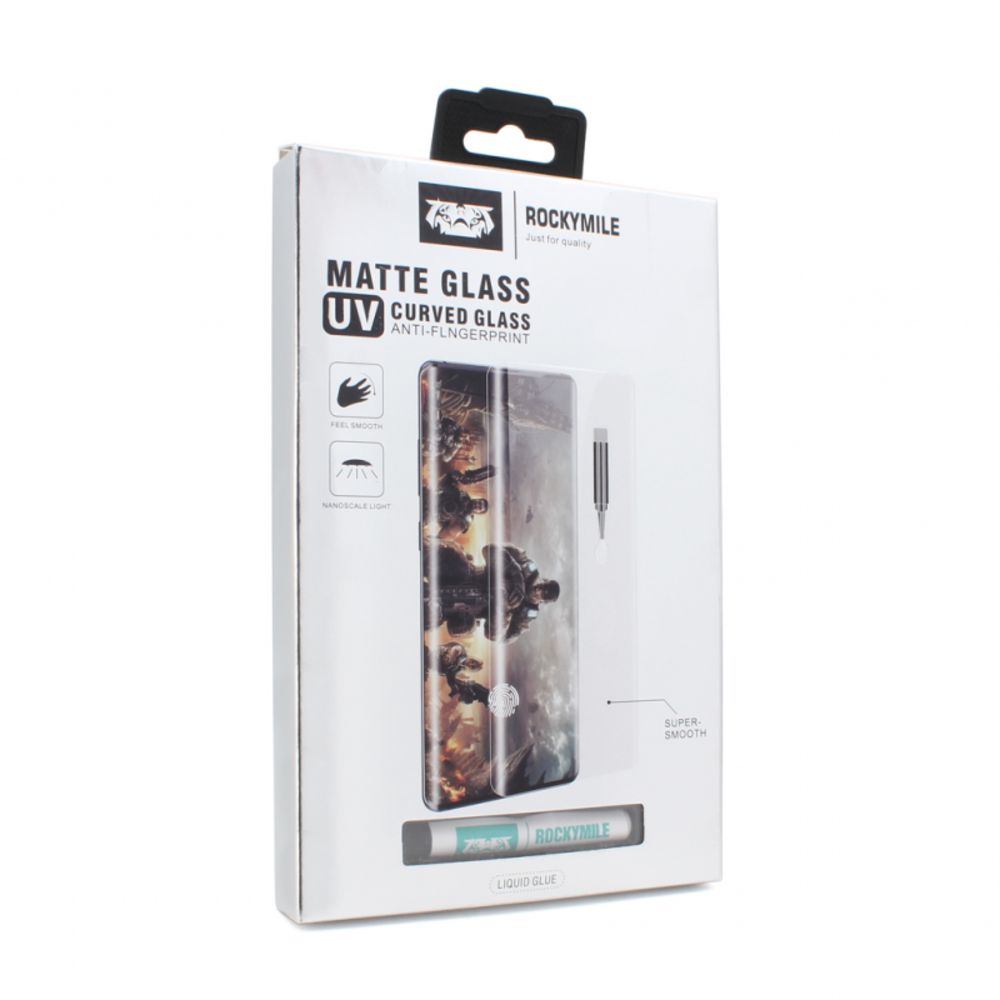 Zastitno Staklo Tempered glass Rockymile UV Matte Full Glue + Lampa za Samsung G965 S9 Plus