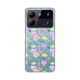 Torbica Silikonska Print Skin za ZTE Blade A54 Soft Flowers