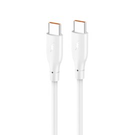 Data kabl KONFULON DC67, 60W, Type C na Type C beli 1m