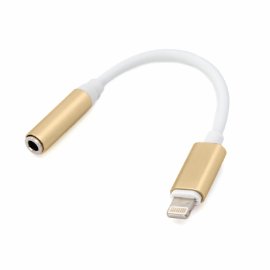 Slika Adapter za slusalice iP-11 iPhone lightning na 3.5mm zlatni