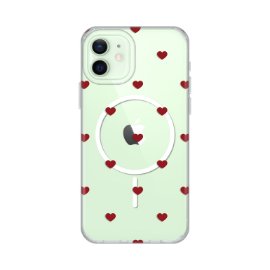 Slika Torbica Print Magsafe za iPhone 12/12 Pro 6.1 Red Hearts