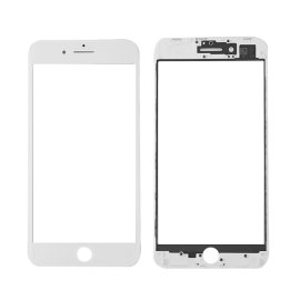 Staklo touch screen-a + frame + OCA za Iphone 8 Plus Belo (Crown Quality)
