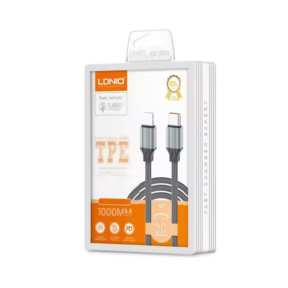 Data Kabl Ldnio Lc441i 30w Type Cna Iphone Sivi 1m - slika 2