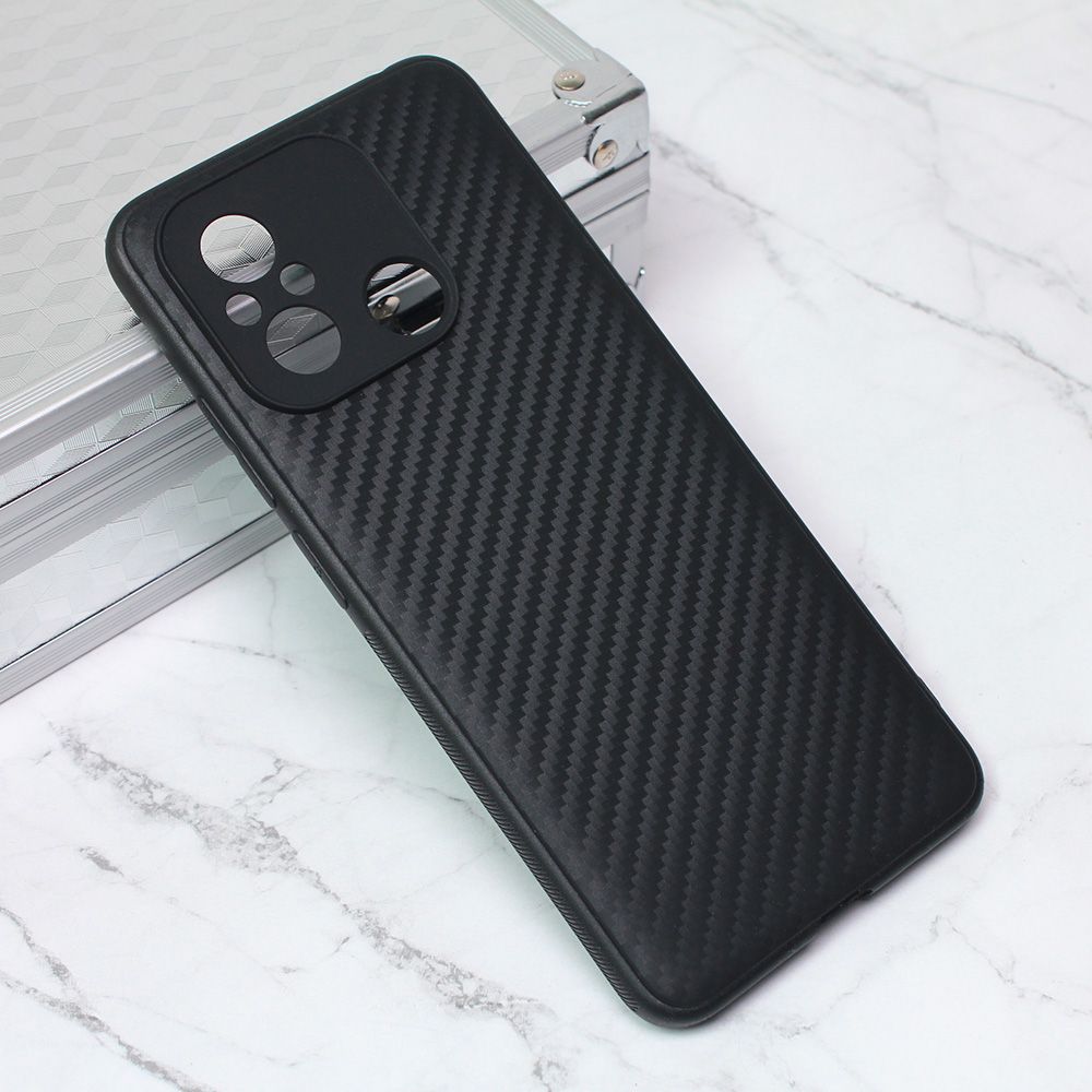 Torbica Carbon fiber za Xiaomi Redmi 12C crna