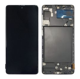 Slika LCD za Samsung A715/Galaxy A71 + touch screen + frame Black (Smaller Display Size) OLED