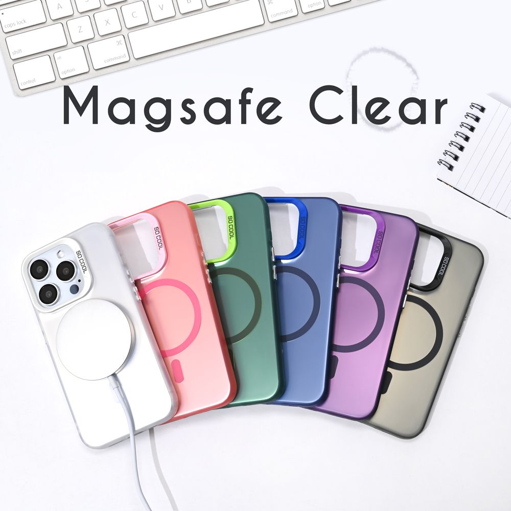 Torbica Magsafe Clear za iPhone 12 6.1 zelena