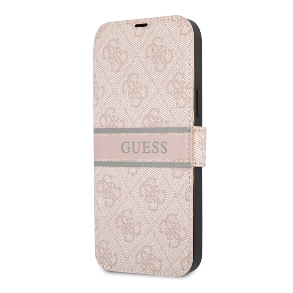 Torbica Guess Stripe Bk Pu za iPhone 13 Pro 6.1 roze (GUBKP13L4GDPI)