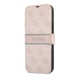 Torbica Guess Stripe Bk Pu za iPhone 13 Pro 6.1 roze (GUBKP13L4GDPI)
