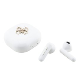 Slika Bluetooth slusalice Guess TWS 4G Metal logo bele (GUTWSJ7HE4GH)