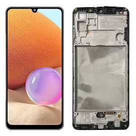 Slika LCD za Samsung A325/Galaxy A32 4G + touch screen + frame Black INCELL