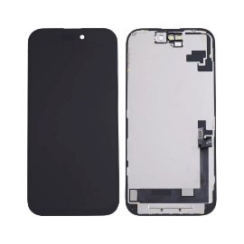Slika LCD za iPhone 16 + touch screen Black APLONG OEM Changed Glass