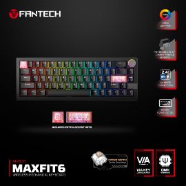 Tastatura Mehanicka Gaming Fantech MK920 RGB Maxfit 6 Wireless black (Brown switch)
