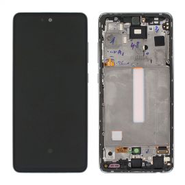 Slika LCD za Samsung A528B/Galaxy A52s 5G + touch screen + frame Black Service Pack ORG/GH82-26861A